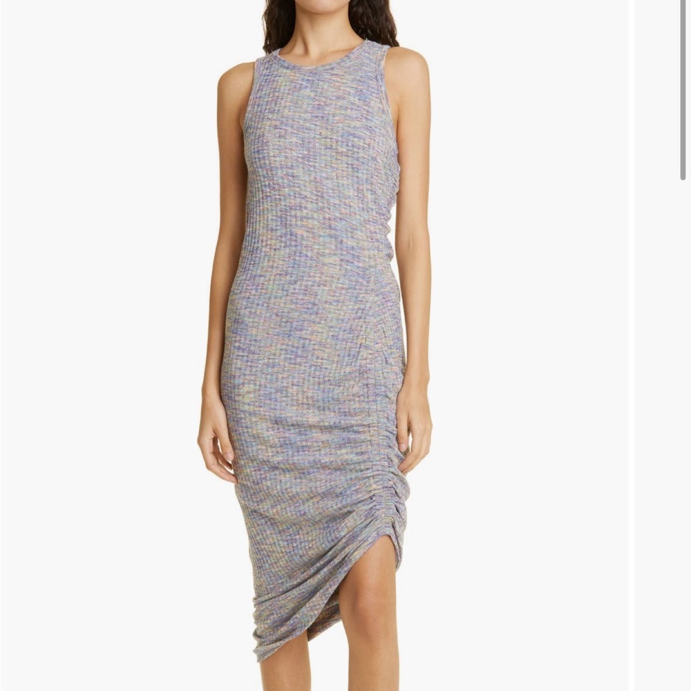 Veronica Beard Multicolor Ribbed Midi Dress
